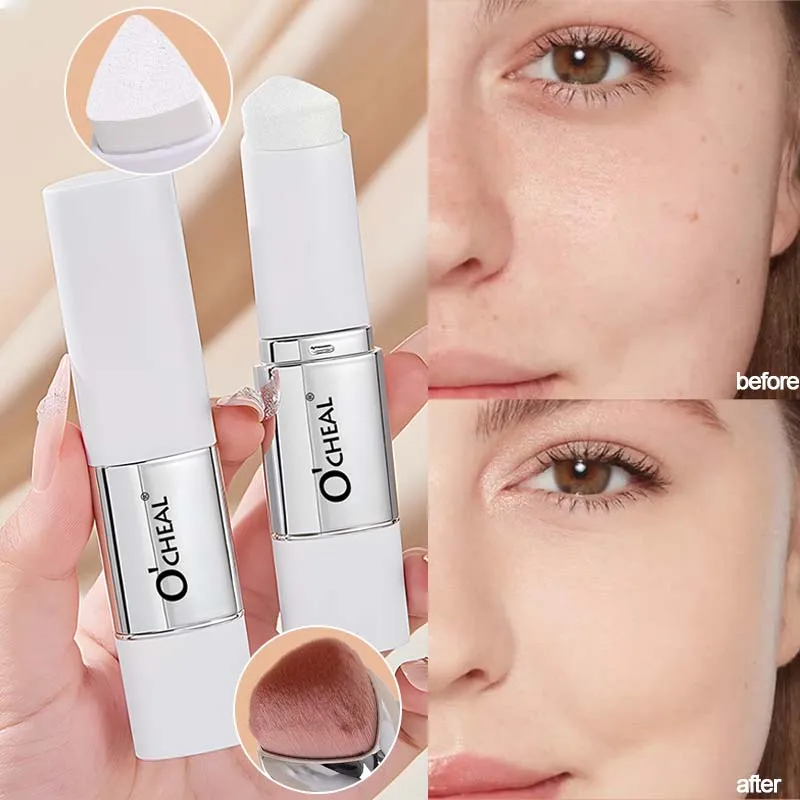 2-in-1 Temperature Changing Foundation Stick Facial Coverage Blemishes Pores Double-Headed Face Matte Foundation Cream Makeup - Image 4