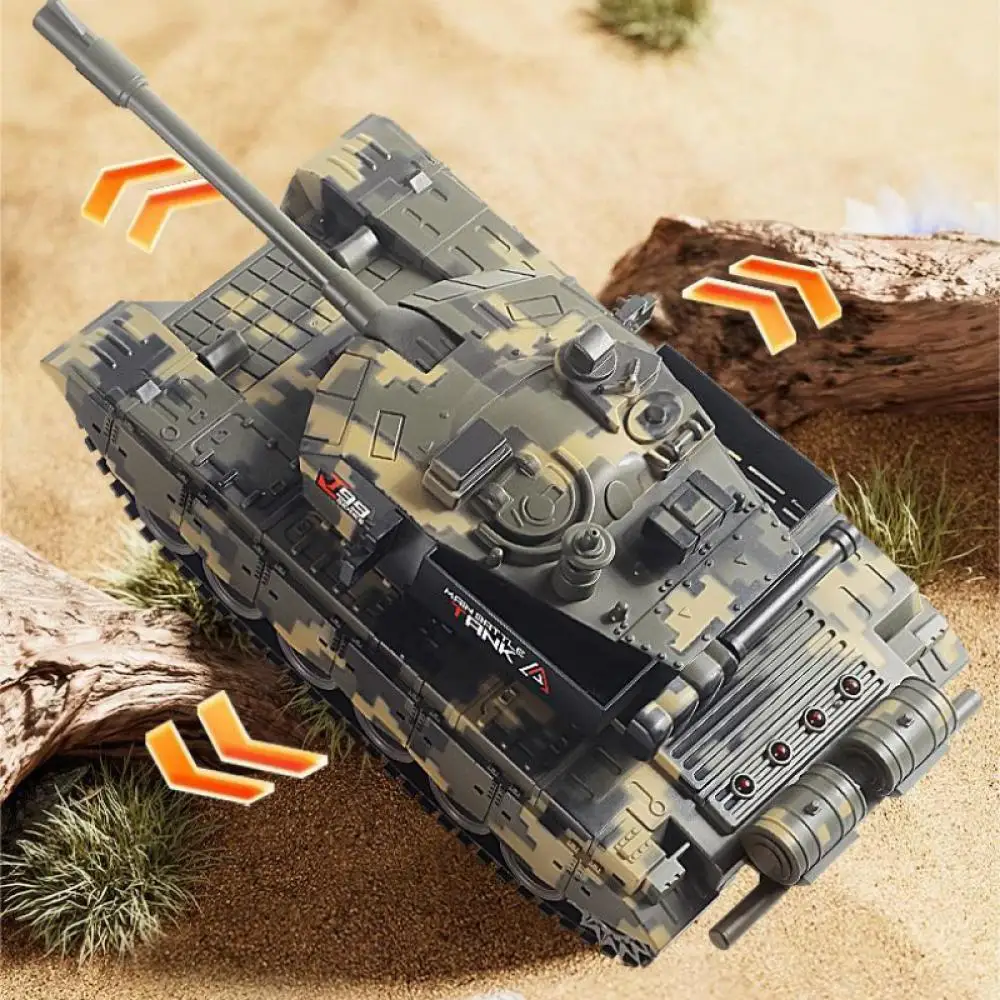 2.4GHz Tank Model Toy for Boys Rremote Control Tank Children Military Battle Tank Simulation Model With Sound Light Toy Vehicles - Image 2