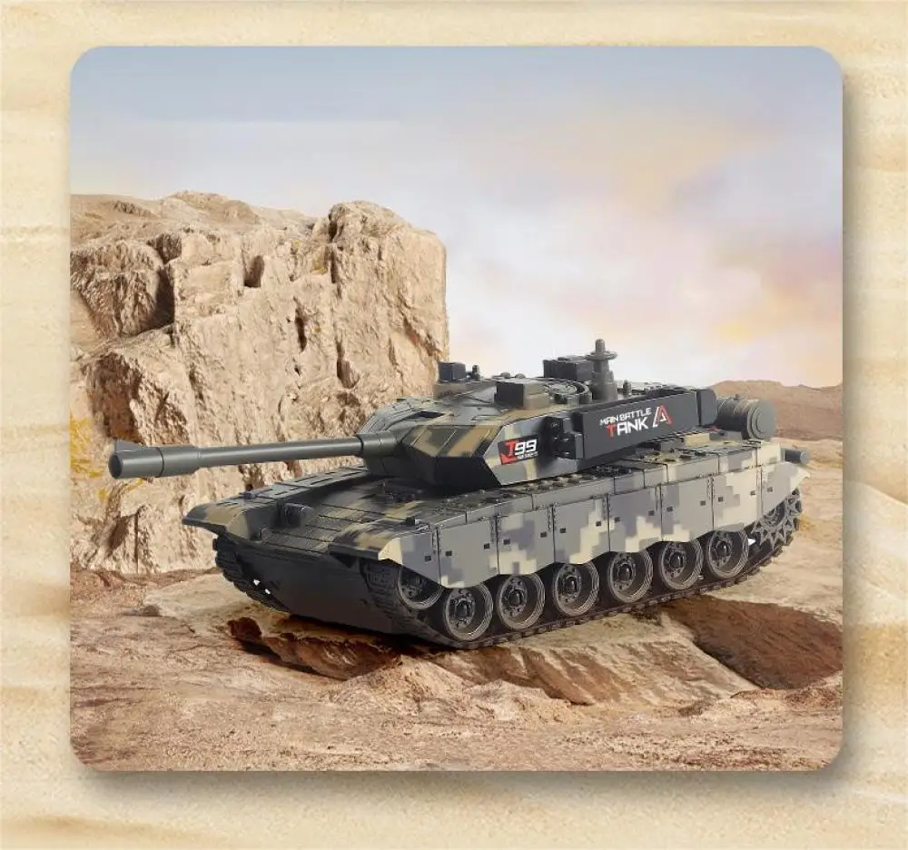 2.4GHz Tank Model Toy for Boys Rremote Control Tank Children Military Battle Tank Simulation Model With Sound Light Toy Vehicles - Image 6