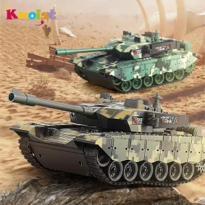 2.4GHz Tank Model Toy for Boys Rremote Control Tank Children Military Battle Tank Simulation Model With Sound Light Toy Vehicles