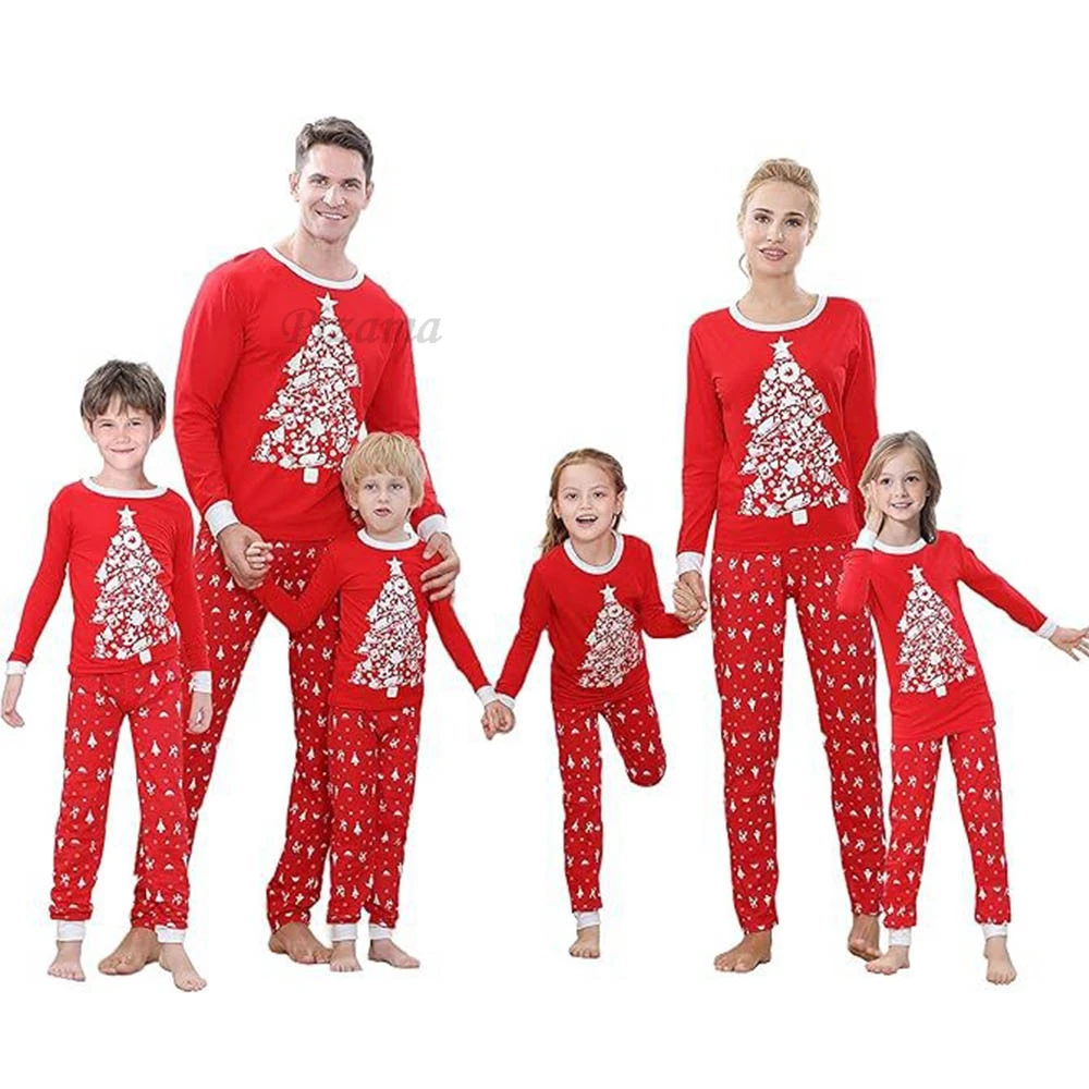 2024 Christmas Pajamas Baby Mother Kids Daughter Mommy Family Set Xmas Pjs Long Sleeve Sleepwear Matching Outfits Family Look - Image 2