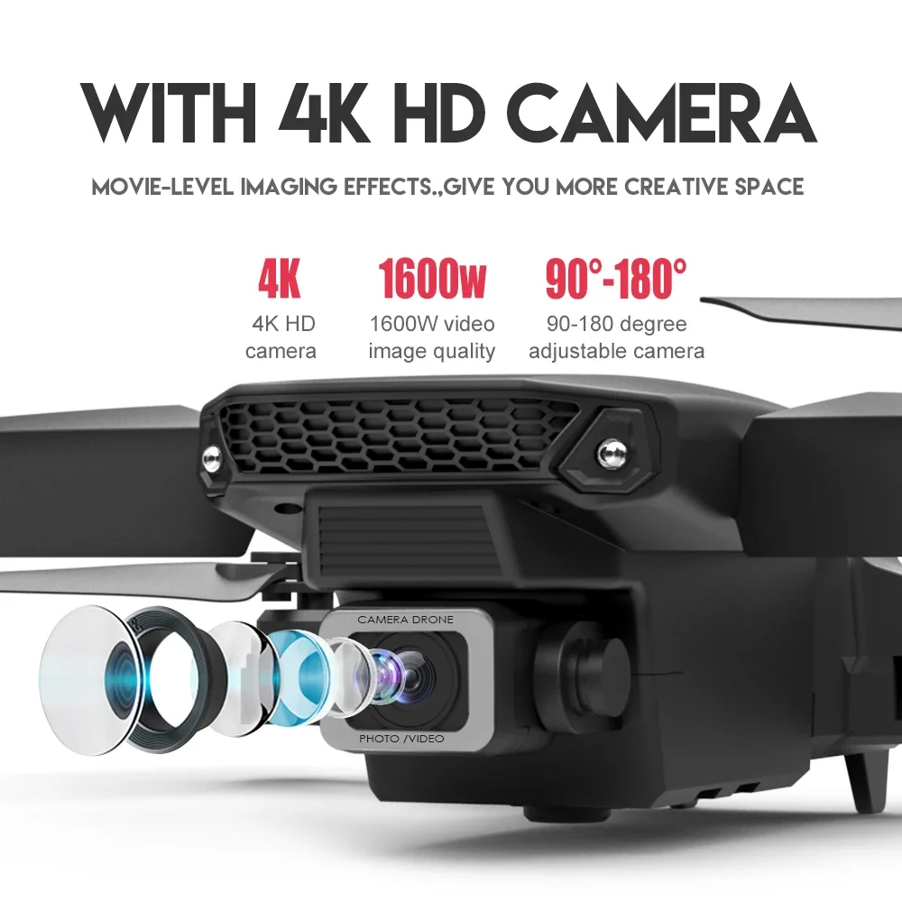 2025 E88 Pro WiFi FPV Drone with Single Dual 4K 1080P Camera Wide Angle HD Altitude Hold Foldable Quadcopter RC Helicopter Toy - Image 2
