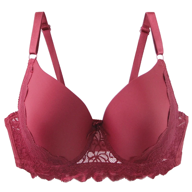 2025 New Sexy C D DD E Cup Bras For Women Breathable Red Khaki Pink Black White Skin Push Up Underwear Plus Size Lingerie - Image 2