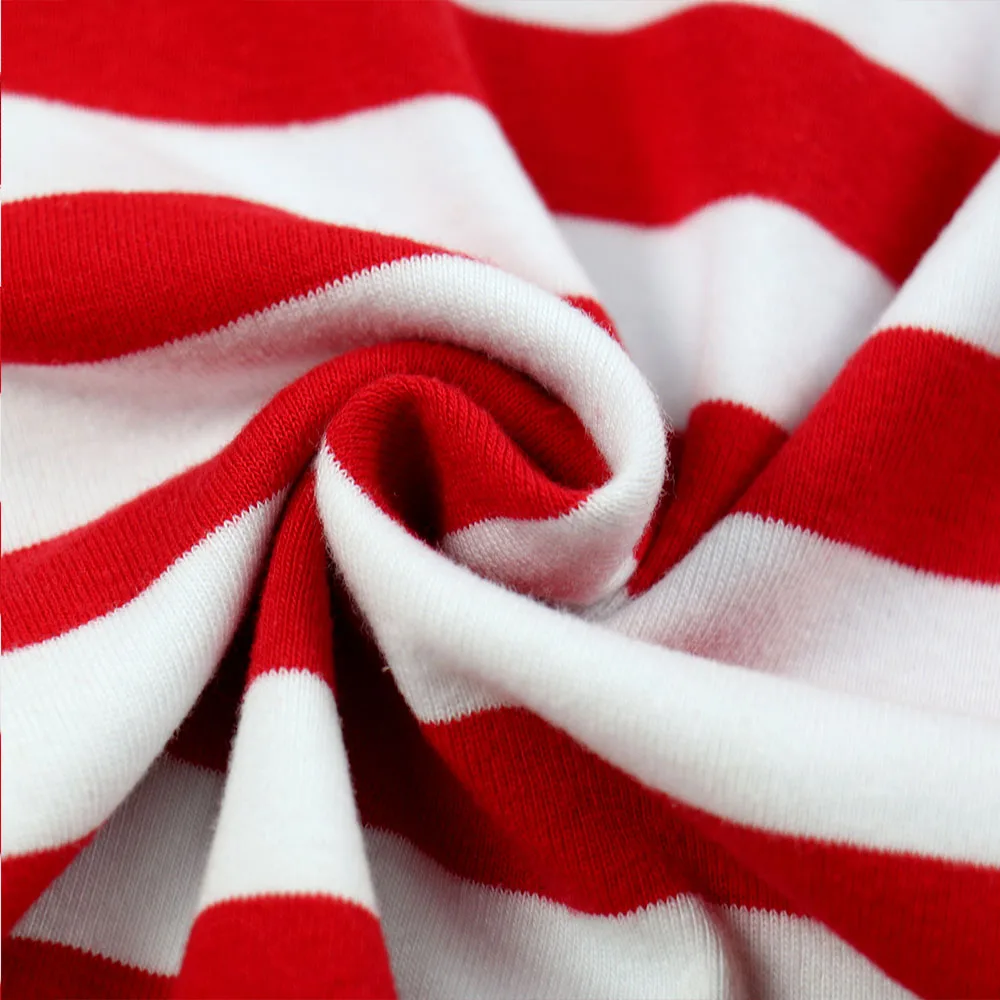 2025 New Striped Print Matching Christmas Outfit Mom Dad Kids Family Set Soft Loose Pajamas Baby Romper Thin Sleepwear Xmas Look - Image 5