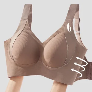 2025 Women's Seamless Underwear Thin Style Plus Size Removable Bra Anti-Sagging Wire-Free
