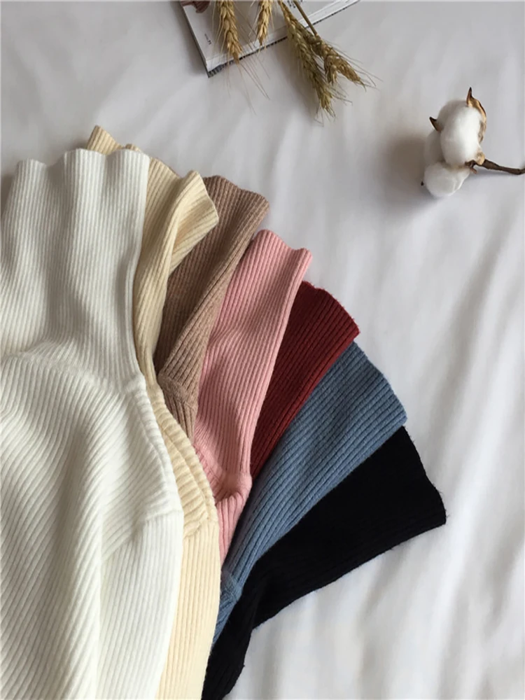 2026 Autumn Winter Thick Sweater Women Knitted Ribbed Pullover Sweater Long Sleeve Turtleneck Slim Jumper Soft Warm Pull Femme - Image 3