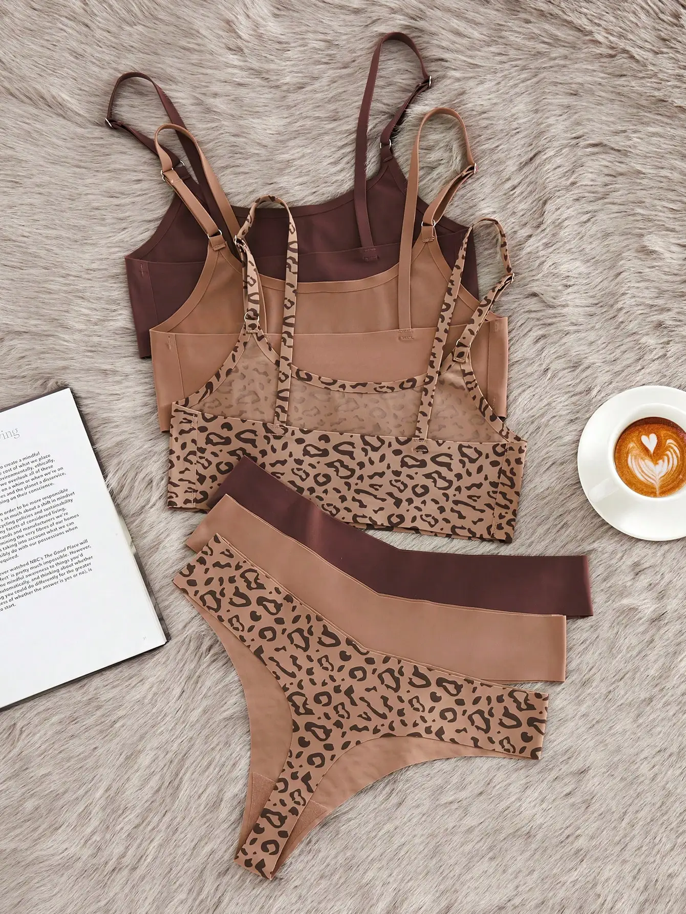 2026 Hot Sale High Quality Latest Design Us Size Stylish Solid Ice Silk Seamless Wireless Bras And Women Underwear Set - Image 2