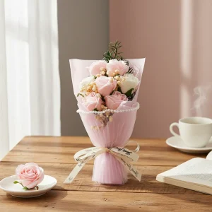 2026 Mother's Day Gift Mini Eternal Flower Bouquet Desktop Decorative Flower Ornament Simulated Soap Flower For Wife Mother