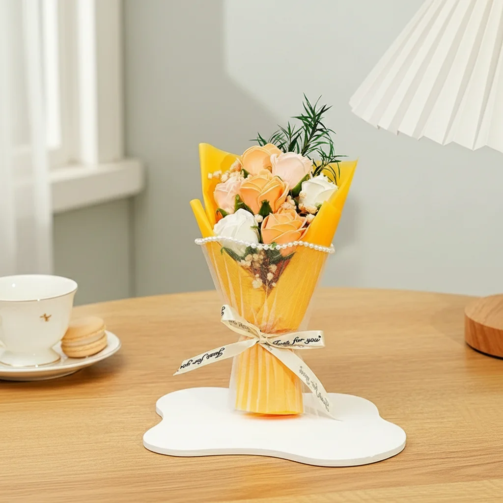 2026 Mother's Day Gift Mini Eternal Flower Bouquet Desktop Decorative Flower Ornament Simulated Soap Flower For Wife Mother - Image 4
