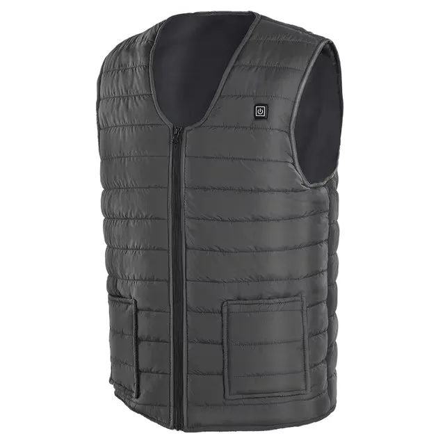 21 Area Heated V-Neck Vest Men's Autumn Winter Smart Thermal Cotton Heated Jacket Warm Outdoor Flexible M-6XL for Women Vest - Image 6