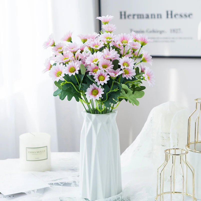 21 Heads Artificial Flower Autumn Silk Daisy Bouquet Decor Vase Home Wedding Decor Household Products Holiday Party DIY Gift Box - Image 3