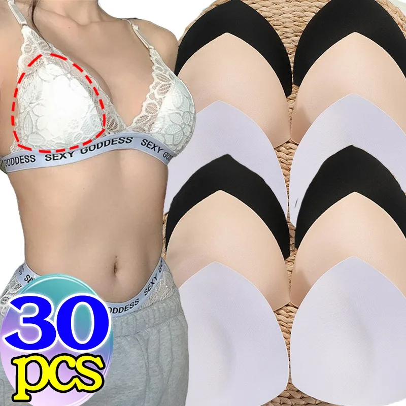 2/30Pcs Removable Triangle Sponge Bra Pads for Women Invisible Insert Swimsuit Bikini Breast Enhancers Chest Cup Pad Accessories - Image 2