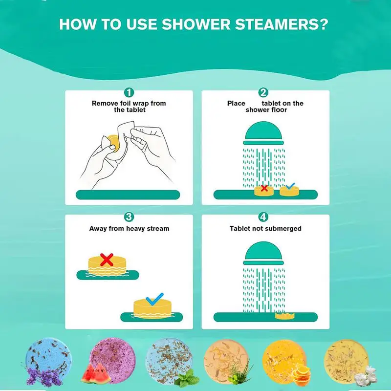 24pcs Shower Steamers Advent Calendar kit Aromatherapy Shower Bombs Self Care and Relaxation Stress Relief Bath Bombs - Image 6
