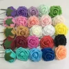 25PCS 7cm PE Foam Artificial Flowers Head Home Wedding Decoration Rose Flower DIY Handmade Diy Christmas Fake Flower Ball Craft