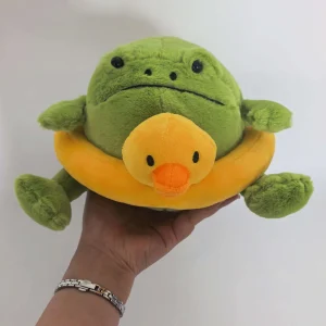 25cm Swimming Duck Circle Frog Creative Chubby Tree Frog Stuffed Fat Rain Frog Plush Doll Gifts For Friends