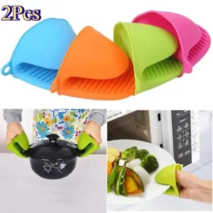 2Pcs Oven Gloves Silicone Heat Resistant Cooking Pinch Mitts Potholder for Kitchen Cooking & Baking Перчатки для духовки
