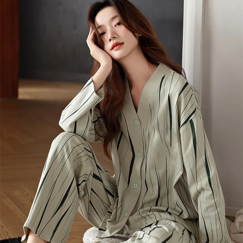 2Pcs Warm Pajama Set For Women Long Sleeve Fleece Lined Hoodie Top And Pants Winter Sleepwear Loungewear - Image 2