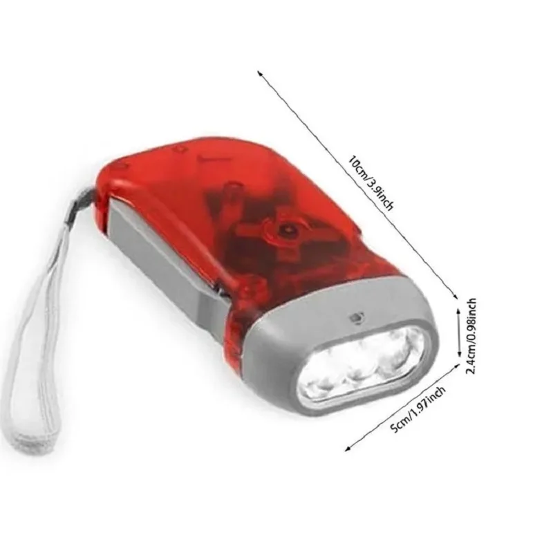 3 Colors Hand Pressing Dynamo Crank Power Wind Up Flashlight Mini Self Generating Torch LED Camping Lamp Light for Outdoor Home - Image 6