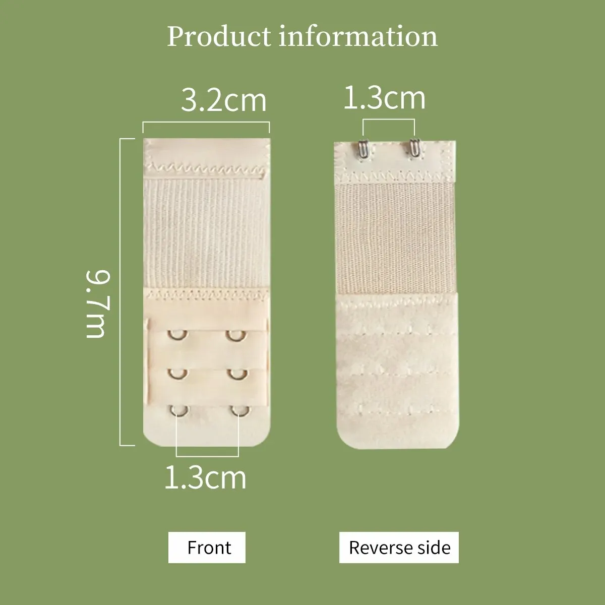 3 Pieces, 3 Rows with 2 Hook Extension Straps, Elastic, Soft and Comfortable Bra Straps, Women's Underwear Accessories - Image 5