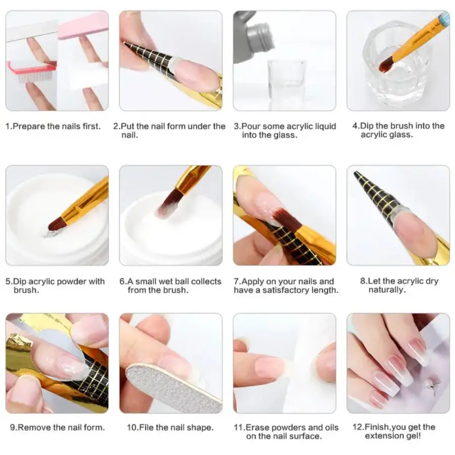 . Big Discount Full Acrylic Nail Art Tool Set, Beginner Nail Extension Kit with Free Shipping - Image 6