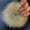 30 Sheets Gold Nail Art Stickers 3D Self-Adhesive Nail Decals Gold Line Star Nail Stickers for Acrylic Nails Gold Leaf