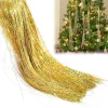 3000 Strands Christmas Tinsel Icicles Shiny Gold Foil Tinsel Christmas Tree Hanging Decorations New Year Xmas Party Home Decor