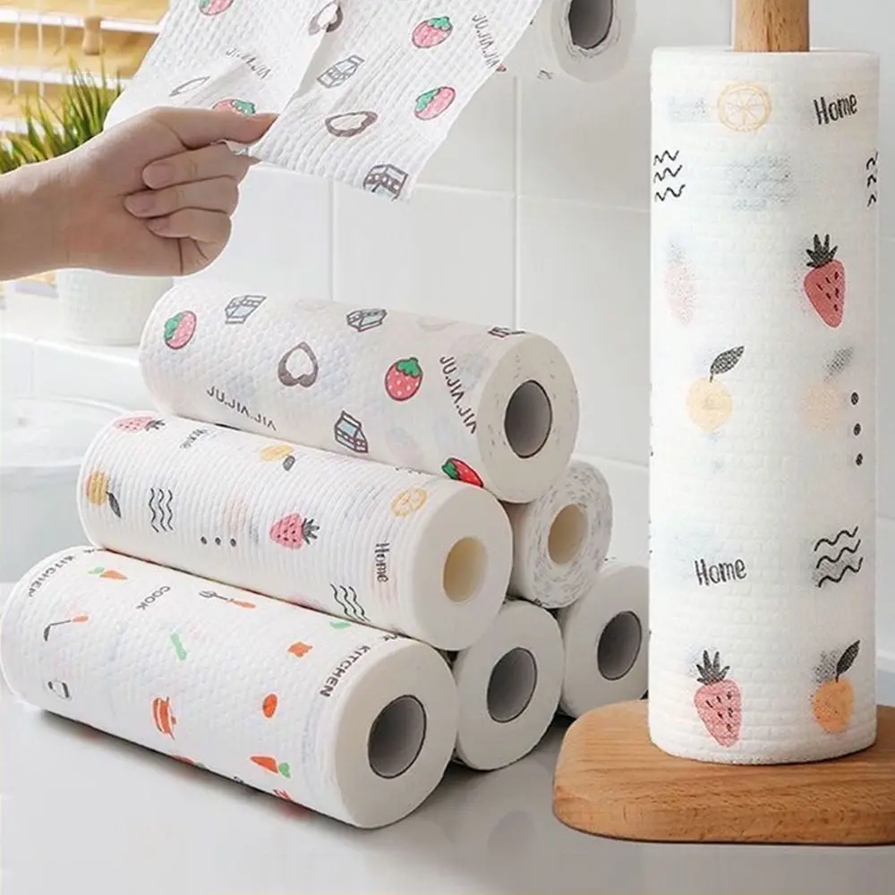 30/50/100/200pcs Thickened Non-woven Kitchen Paper Cleaner Wipes Absorbent Towel Disposable Rags Dish Paper Water Oil Absorbing