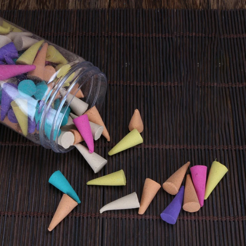 30Pcs Natural Incense Cones Mixed Flavor Backflow Insence Floral Lavender Sandalwood Yoga Meditation Tea Room Home Decorations - Image 2