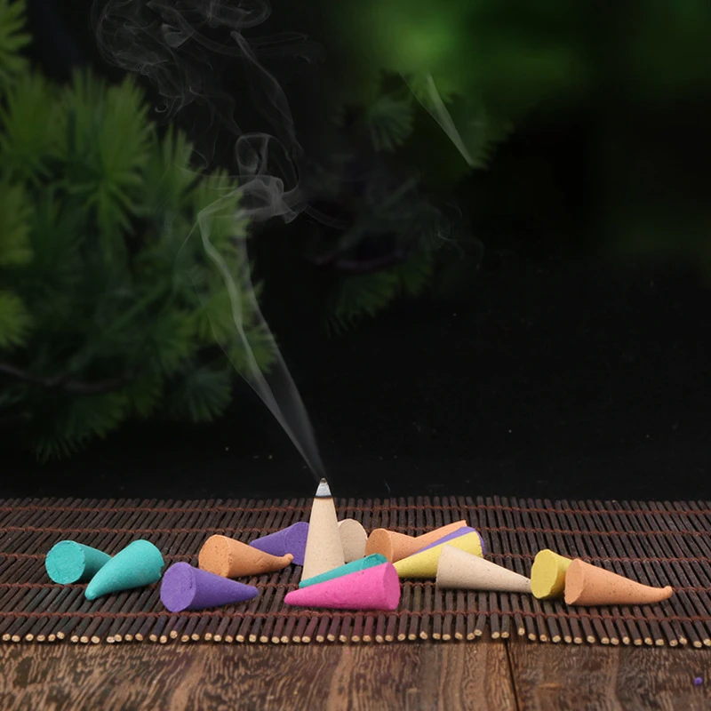 30Pcs Natural Incense Cones Mixed Flavor Backflow Insence Floral Lavender Sandalwood Yoga Meditation Tea Room Home Decorations - Image 3
