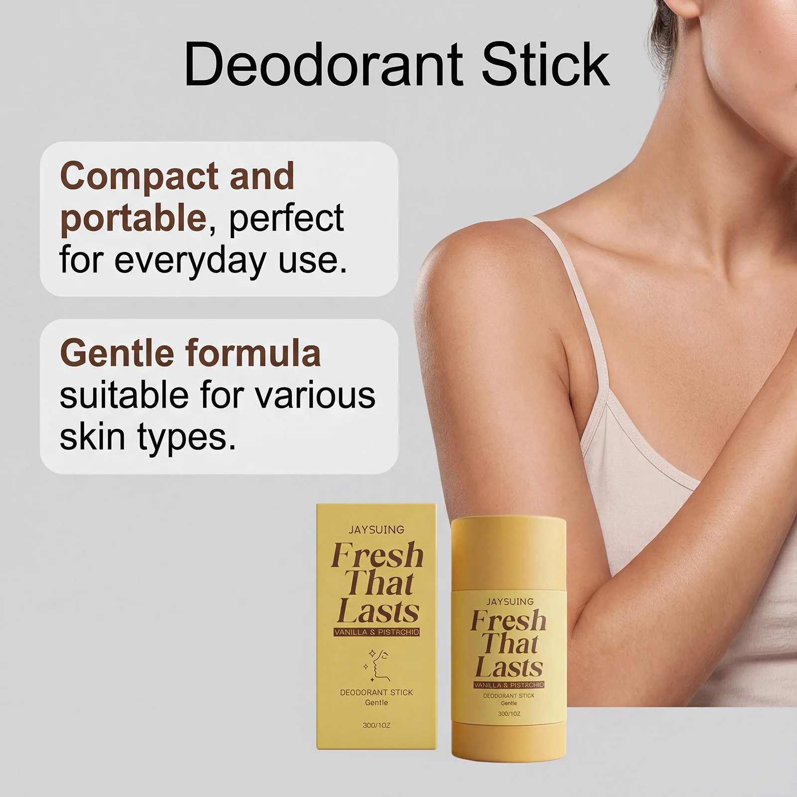 30g Vanilla Pistachio Deodorant Stick Gentle Non Irritating Fresh Lasting Aroma Non Stain Portable Underarm Refreshing Body Care - Image 3