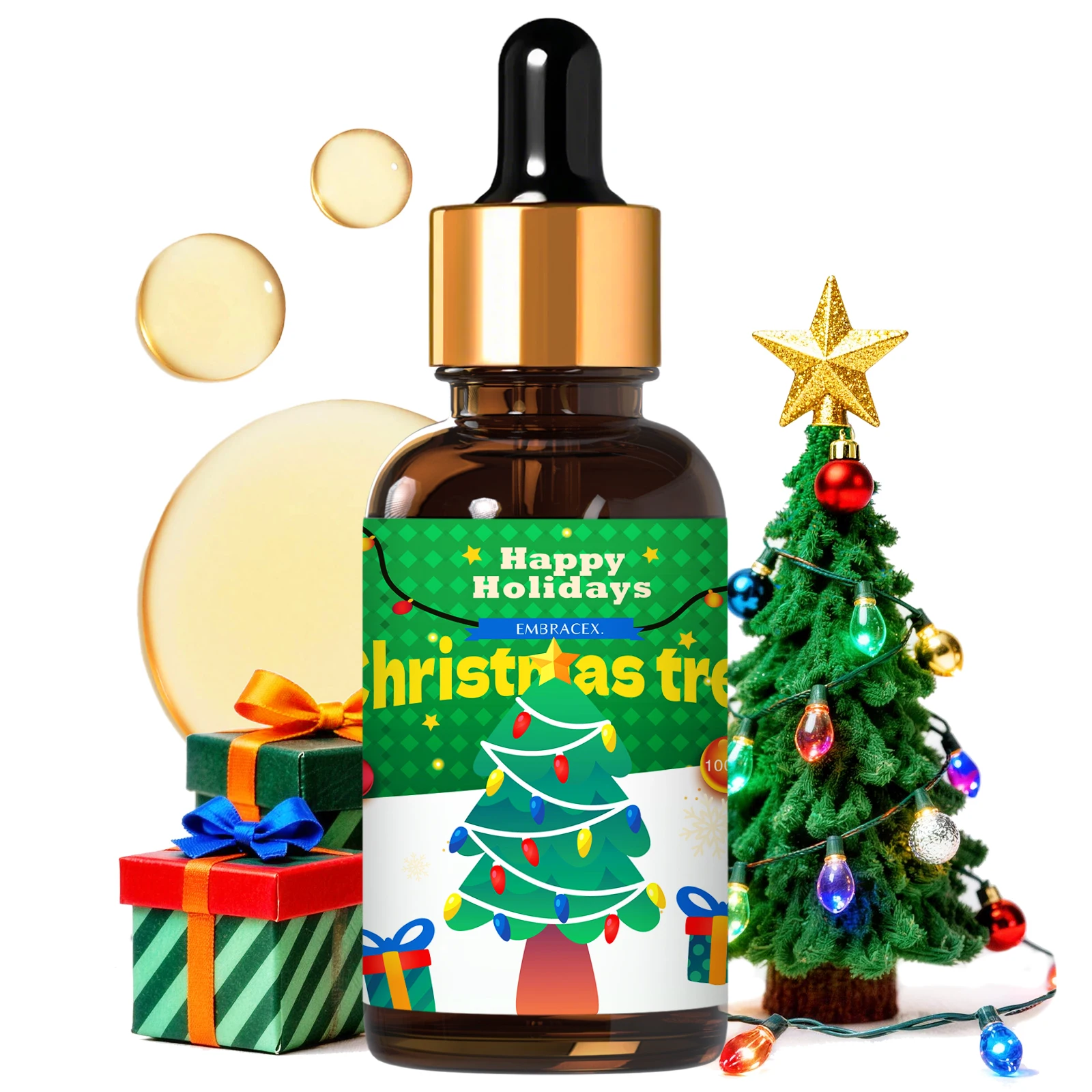 30ml Christmas Tree Fragrance Oils Aroma Oil For Diffuser Humidifier Car Air Freshener Xmas Home Decor Holiday Gift