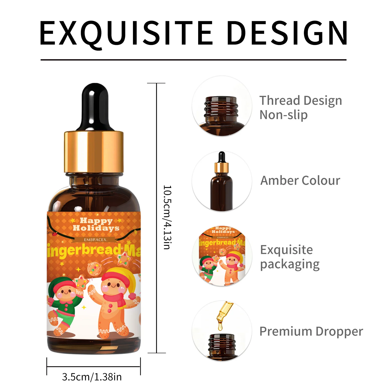 30ml Gingerbread Man Fragrance Oils Long Lasting Fragrance For Car Diffusers Christmas Gifts For Friends - Image 4
