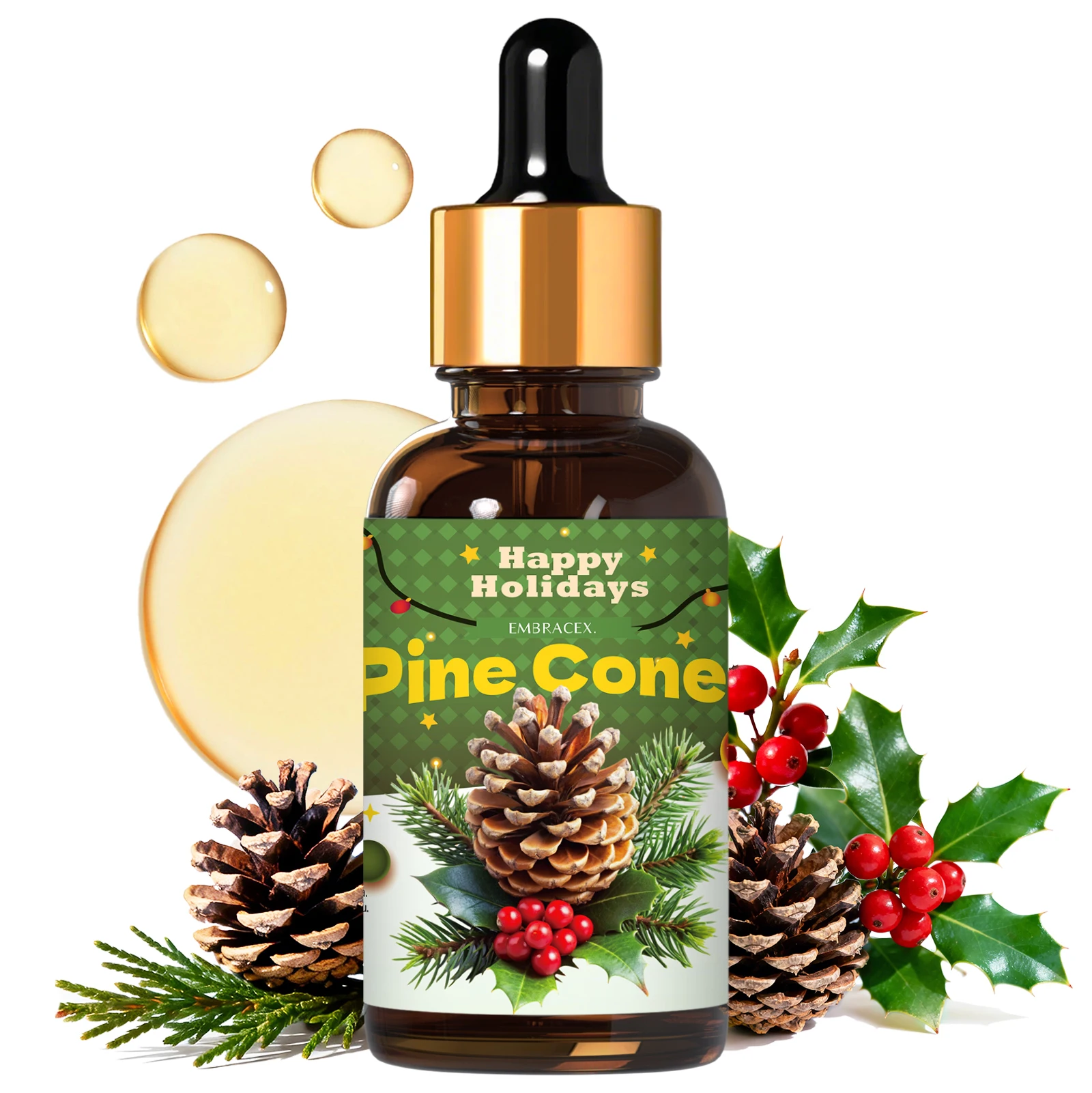 30ml Pine Cones Fragrance Oils For Diffuser/Humidifier Long Lasting Xmas Home Decor Festive Christmas Fragrance Holiday Gift