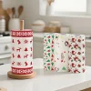 3/1RollsChristmas Kitchen Paper Rolls, Dual-Use Wet & Dry Washable Rags - for Home, Dishwashing, Wiping - Christmas Theme Rolls