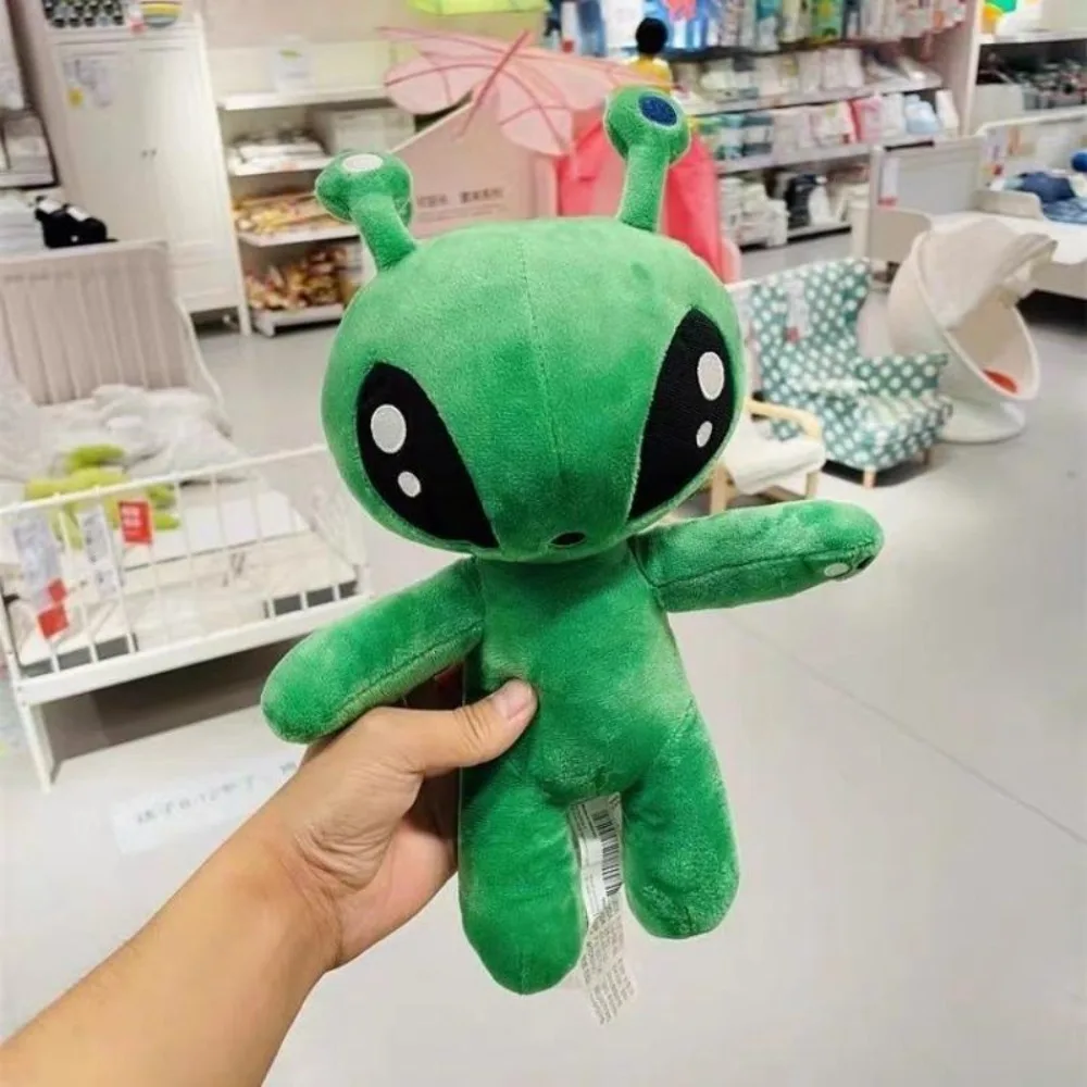34cm Green Alien Plush Toy Soft Stuffed Animal Cartoon Alien Doll 15cm Keychain Bag Pendant Cuddly Toy Gift
