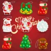 3/5/10/20Pcs Christmas Rat-killing Pioneer Keychain Pop Silicone Pressure-reducing Bubble Pendant Wedding Guest Gift