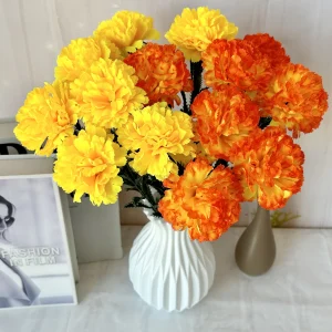 38cm New 7 Fork Water Grass Carnation Artificial Flowers Home Hotel Table Decor Fake Flower Bouquet Photography Props