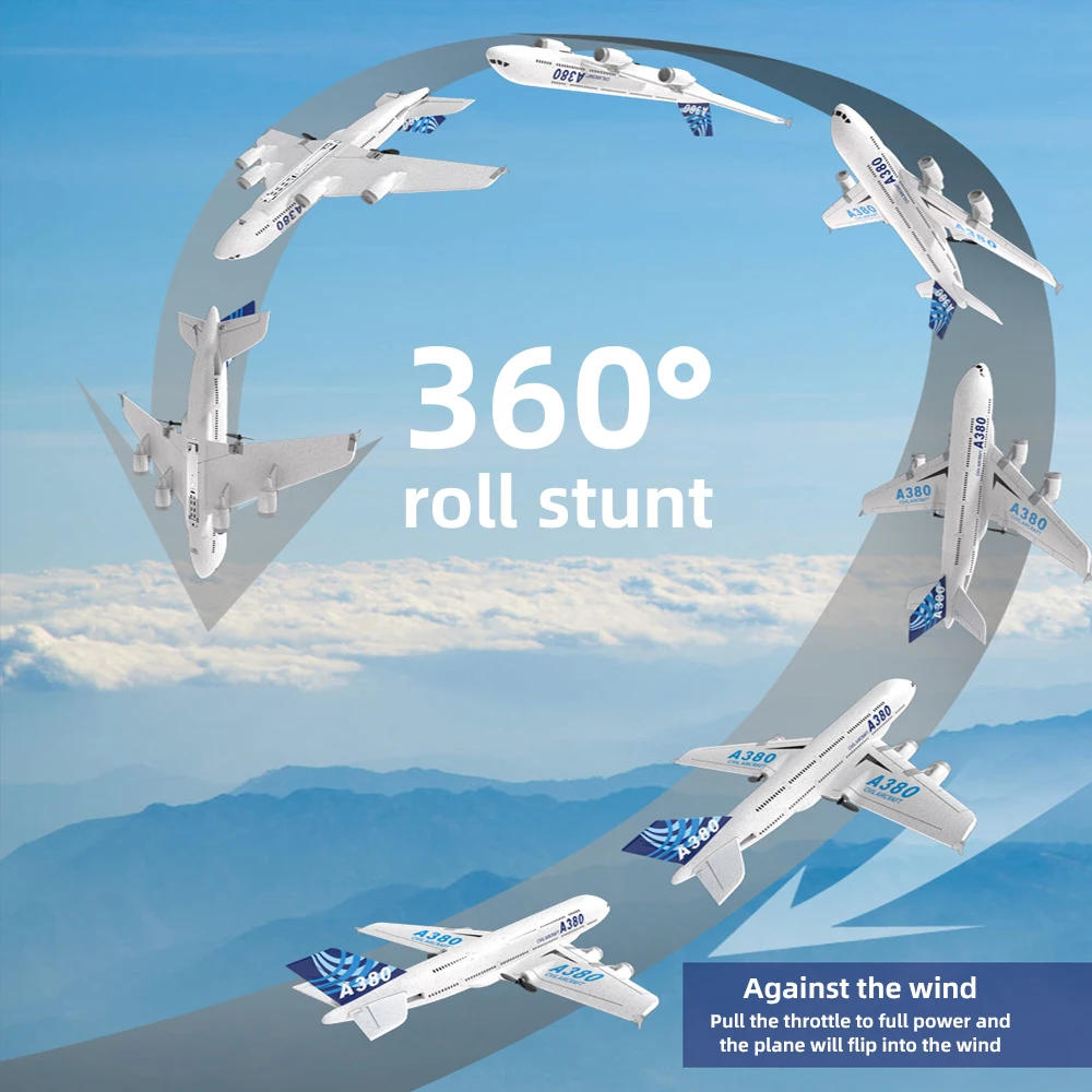 3Ch 2Ch A380 Rc Plane Glider Airplanes Remote Control Foam Aircraft Fixed Wing Aircraft 6 Gyroscope Model Airplane Toys Hobbies - Image 2