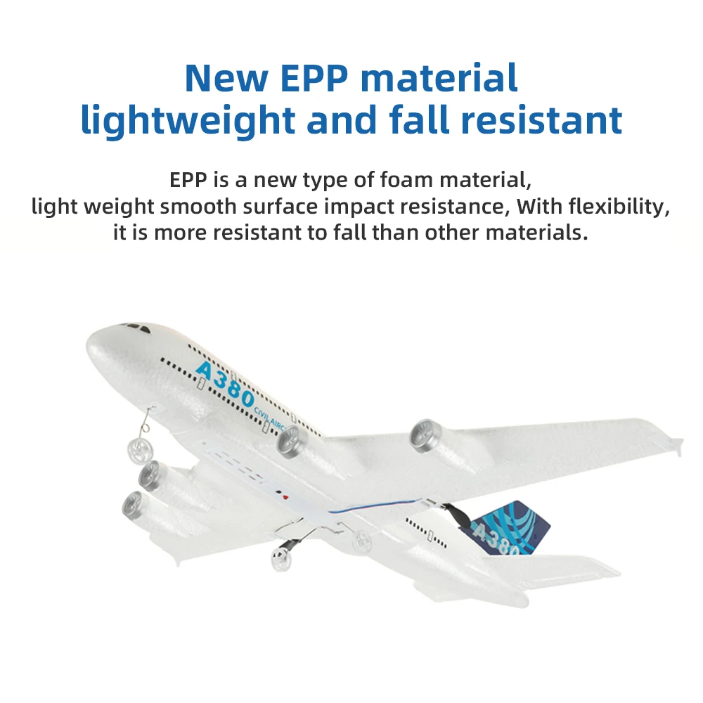3Ch 2Ch A380 Rc Plane Glider Airplanes Remote Control Foam Aircraft Fixed Wing Aircraft 6 Gyroscope Model Airplane Toys Hobbies - Image 4