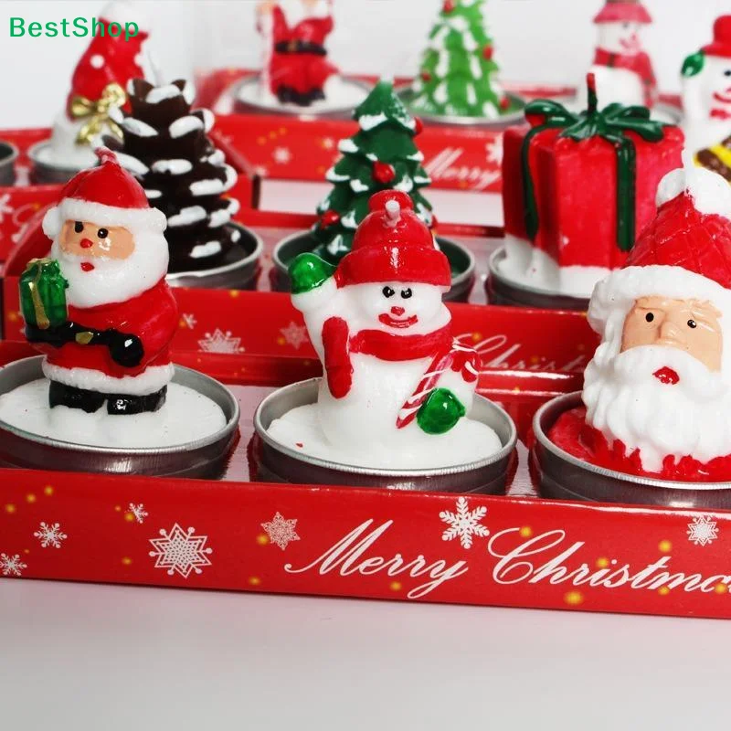 3PCS Christmas Tree Scented Candle Handmade Santa Claus Cute Soy Wax Candles Snowman Wedding Candles Home Decoration Party Xmas - Image 2