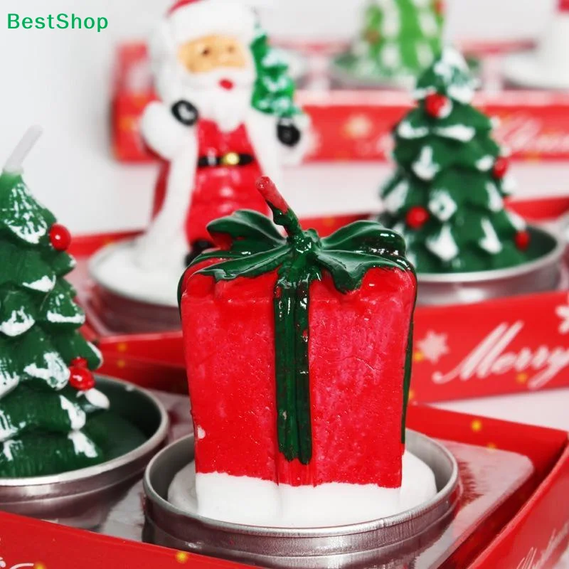 3PCS Christmas Tree Scented Candle Handmade Santa Claus Cute Soy Wax Candles Snowman Wedding Candles Home Decoration Party Xmas - Image 4