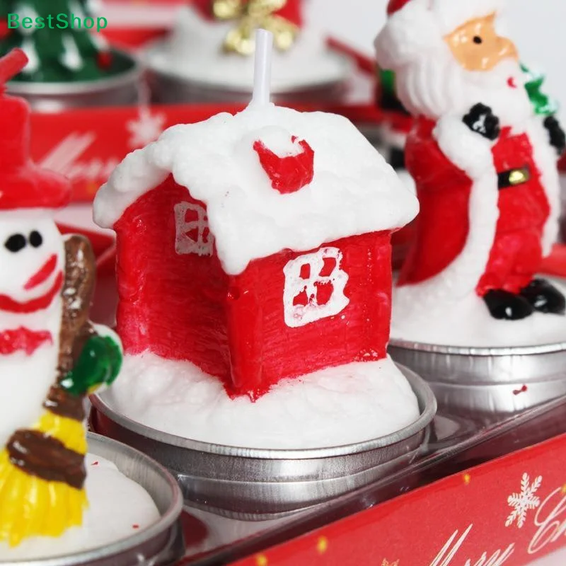 3PCS Christmas Tree Scented Candle Handmade Santa Claus Cute Soy Wax Candles Snowman Wedding Candles Home Decoration Party Xmas - Image 3