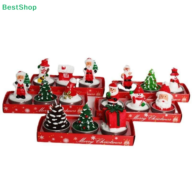 3PCS Christmas Tree Scented Candle Handmade Santa Claus Cute Soy Wax Candles Snowman Wedding Candles Home Decoration Party Xmas - Image 5