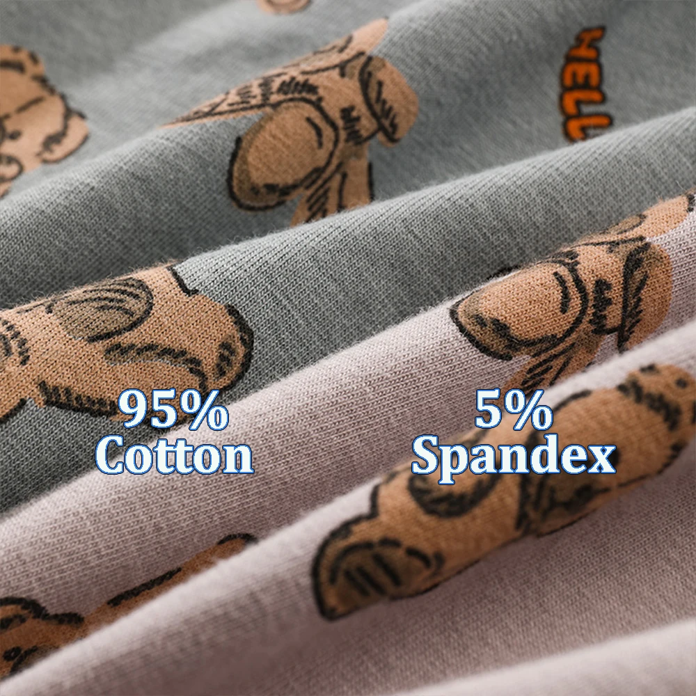 3PCS/Pack Autumn Winter Cotton Cute Bear Print Women's Panties Antibacterial Breathable Crotch Underwear Comfortable Soft Linger - Image 2