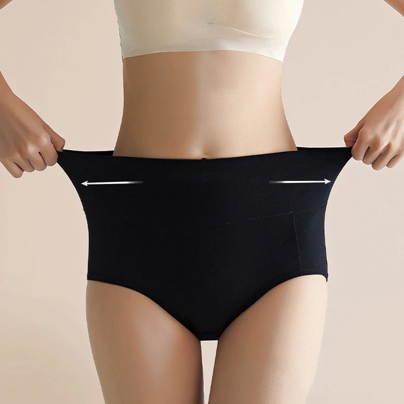 3Pcs High Waist Women Panties Leak Proof Menstrual Pants Widen Physiological Period Underwear Plus Size 4XL Cotton Female Briefs - Image 5