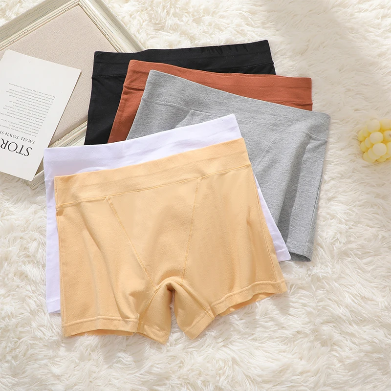 3Pcs Women Cotton Safety Short Seamless Boxer Briefs High Waist Soft Skin Friendly Ladies Anti-Ride Leggings Under Dress Panties - Image 3