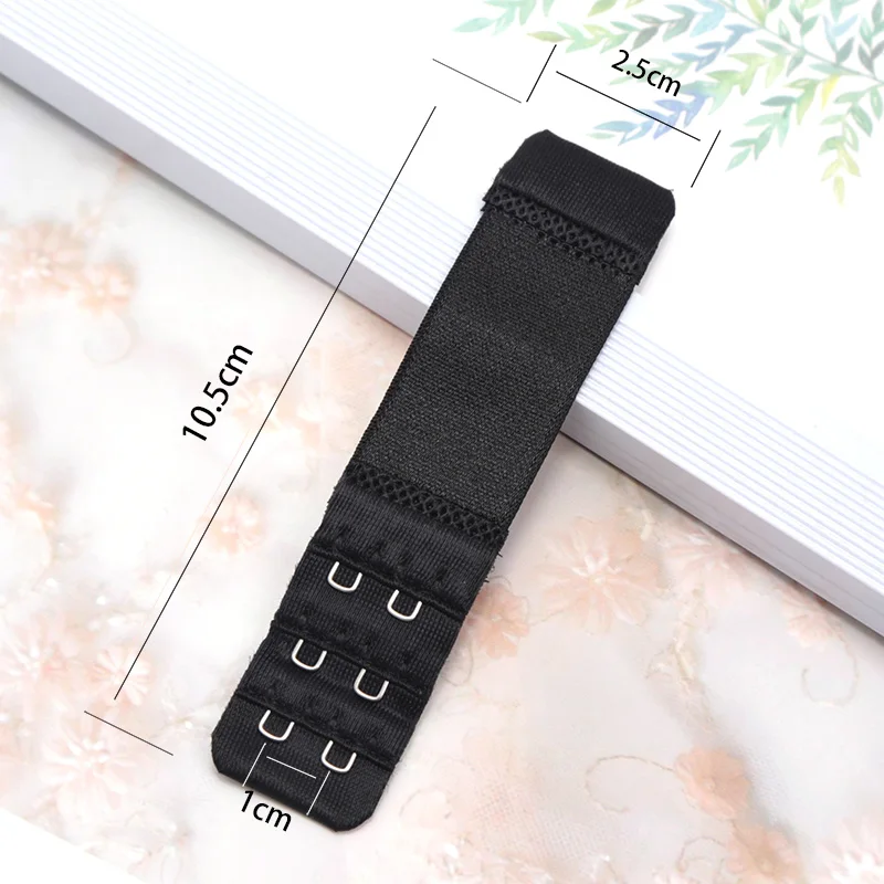 3pcs 2 Hook Bra Extension Strap Extenders for Women Adjustable Belt Buckle Nylon Elastic Bra Extension Strap Hook Clip Expander - Image 4