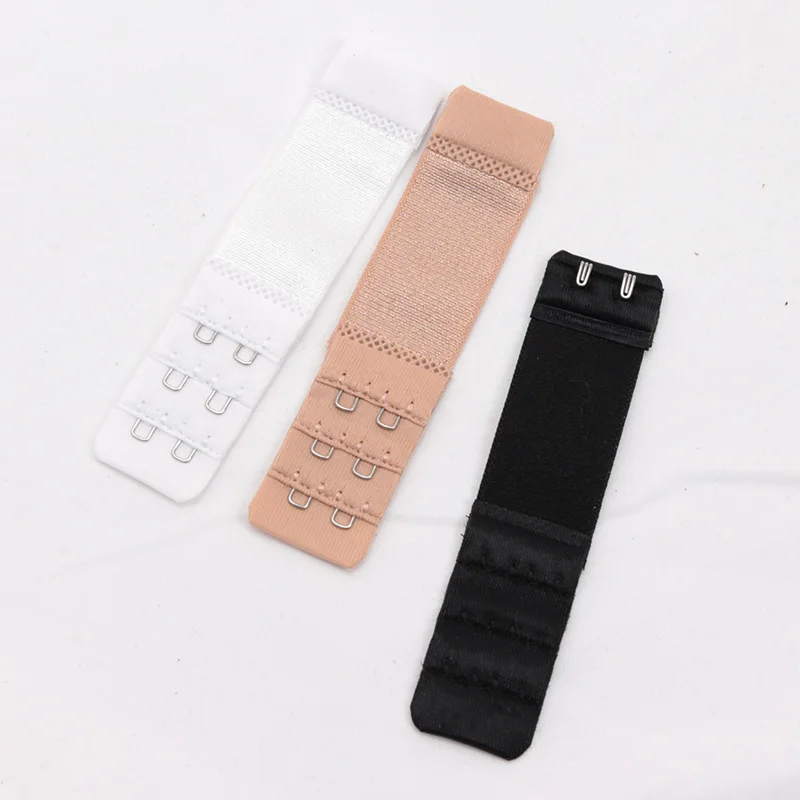 3pcs 2 Hook Bra Extension Strap Extenders for Women Adjustable Belt Buckle Nylon Elastic Bra Extension Strap Hook Clip Expander - Image 3