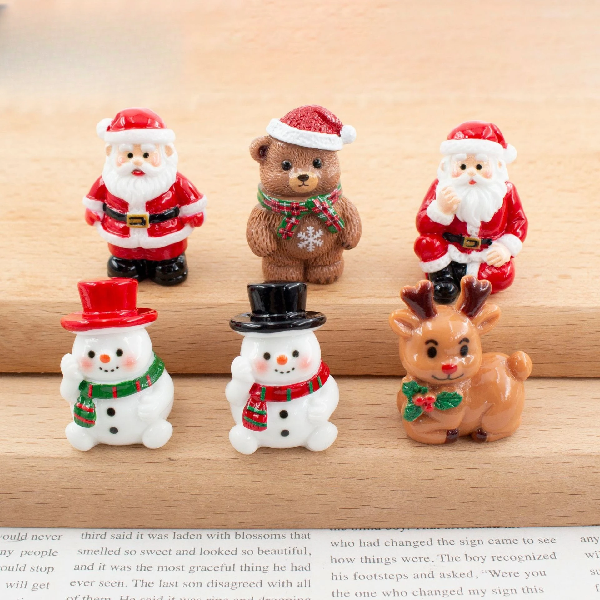 3pcs Christmas Resin Decor Indoor Display Holiday Centerpiece Multi Functional Ornament Christmas Home Decorations Indoor - Image 4