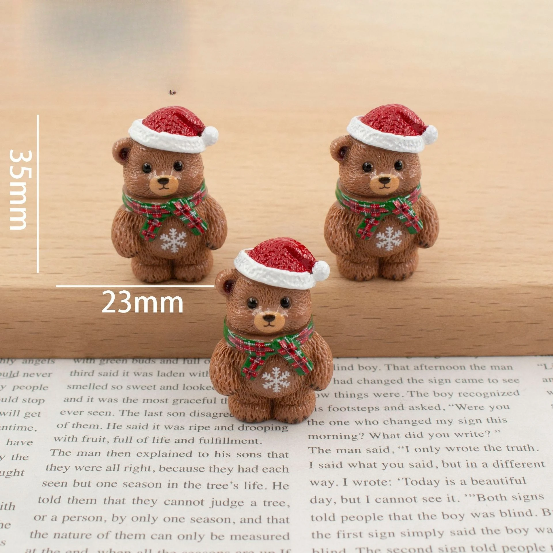 3pcs Christmas Resin Decor Indoor Display Holiday Centerpiece Multi Functional Ornament Christmas Home Decorations Indoor - Image 6